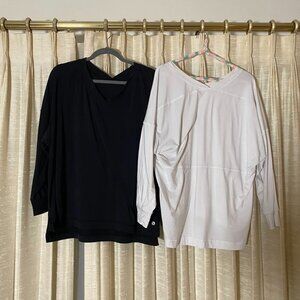 Flowy White Yoga/Pilates Tops